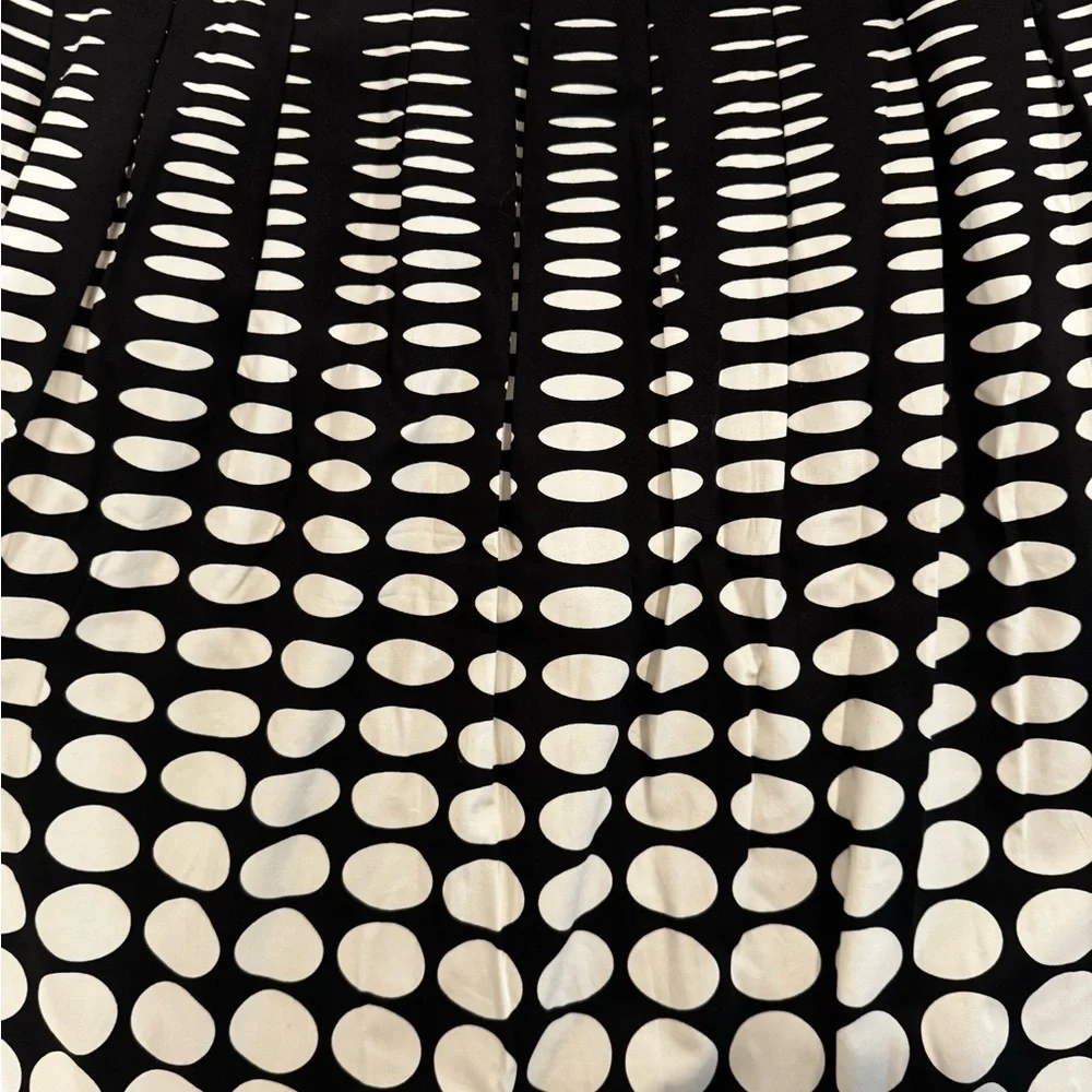 Talbots Black and White Geo Print Pleated Midi Skirt Sz 16P - Picture 5 of 5